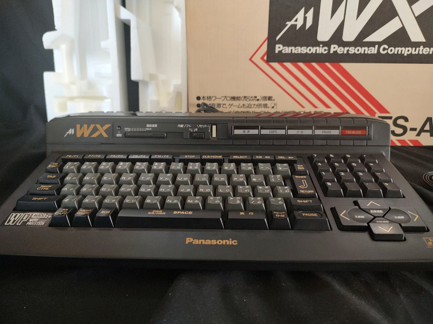 Panasonic MSX2 FS-A1WX Personal Computer, w/AV cable and Box set, Working-g0822-