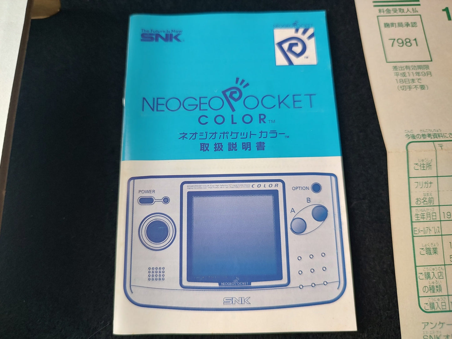 SNK NEOGEO POCKET Color Crystal White Console  W/Manual Box set, Working-g1026-