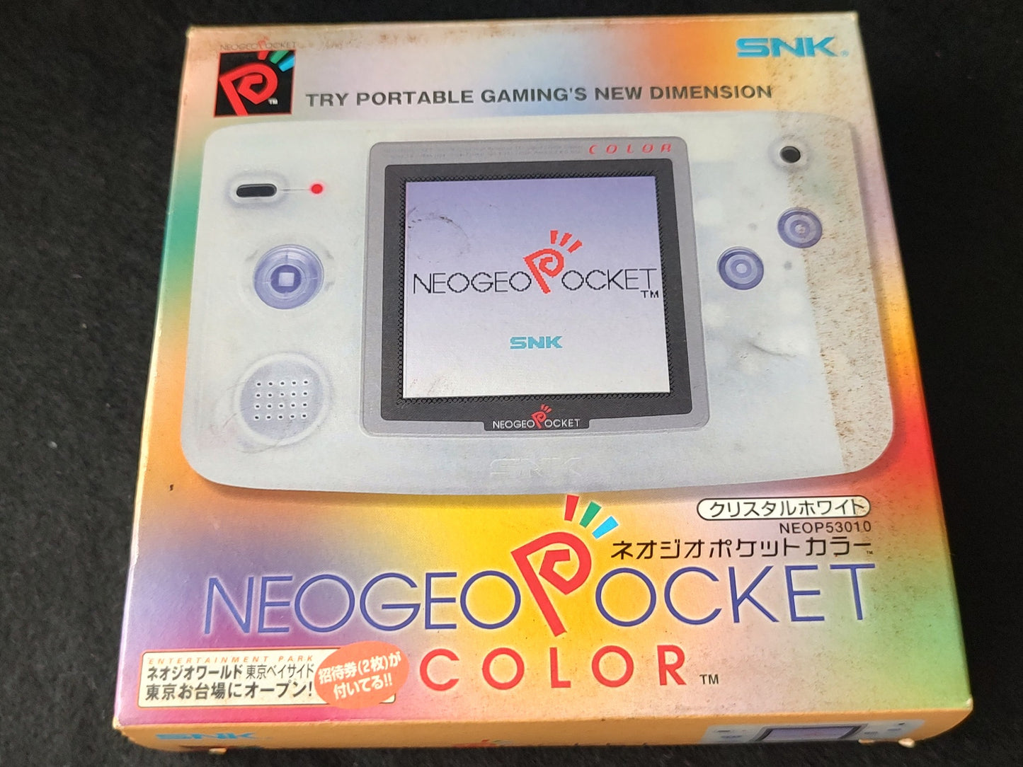 SNK NEOGEO POCKET Color Crystal White Console  W/Manual Box set, Working-g1026-