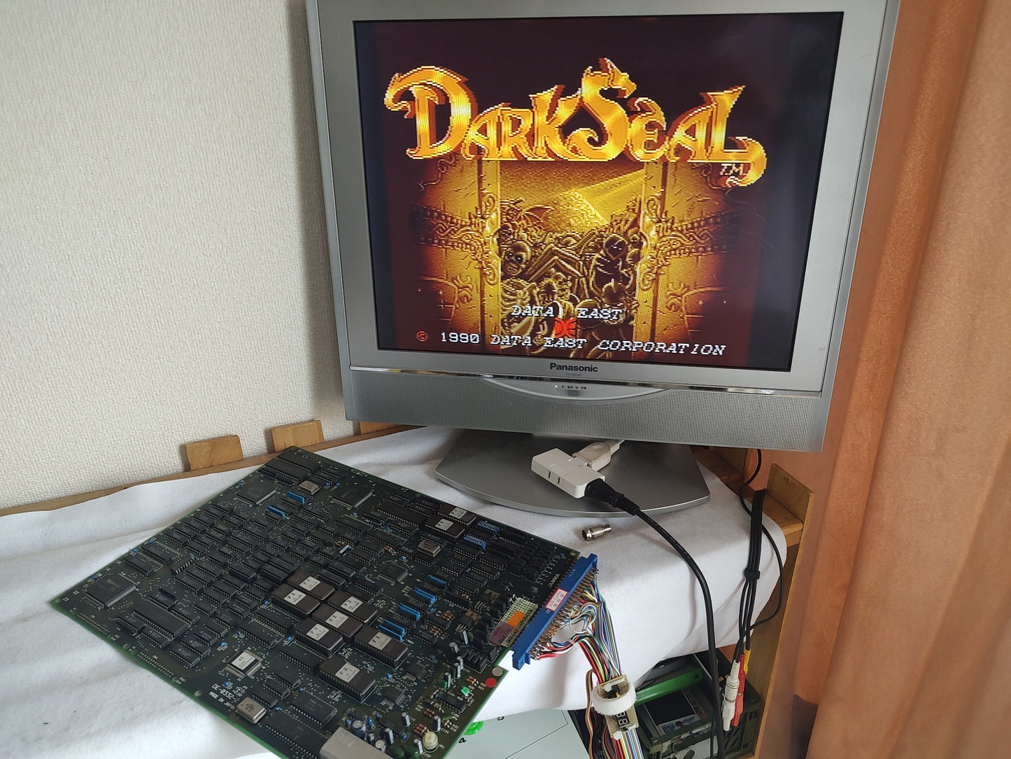 DARK SEAL / Gate of Doom Arcard JAMMA Board and Instruction card set-g1028-