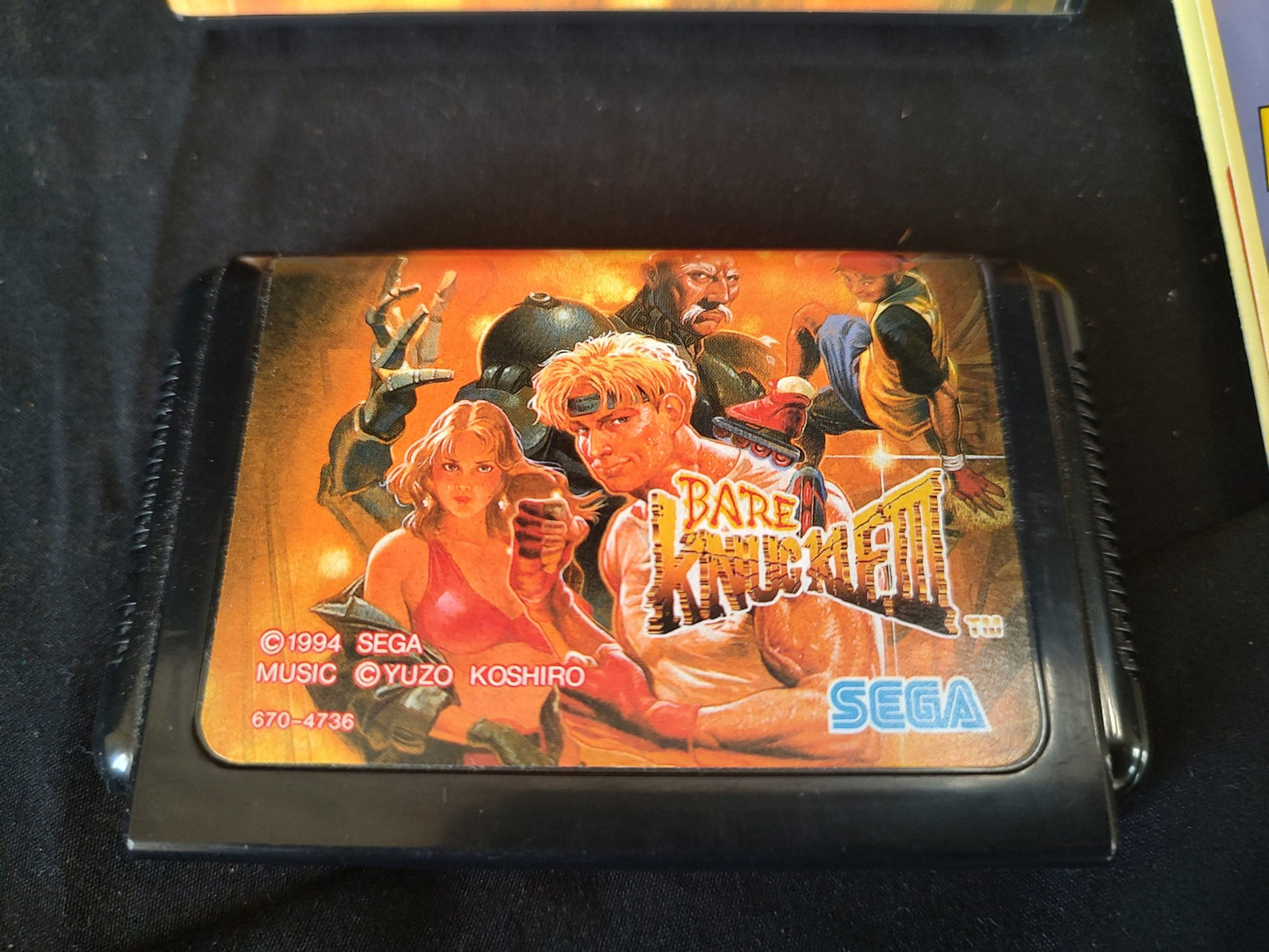 BARE KNUCKLE 3/STREETS OF RAGE SEGA MEGA DRIVE Genesis Cart, Manual, Box-g1106-