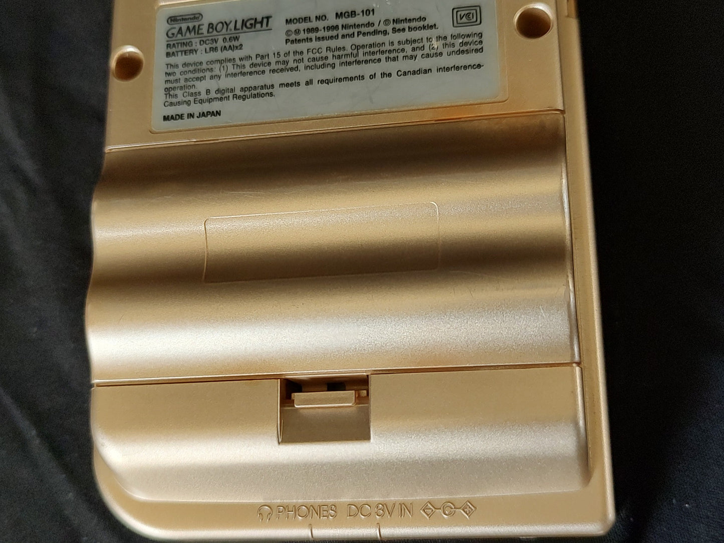 Used, Nintendo Gameboy Light Gold color console MGB-101/ Working-g1111-