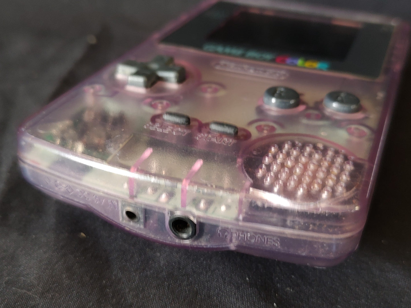 Used, Nintendo Gameboy Color Clear Purple console CGB-001, working-g1111-