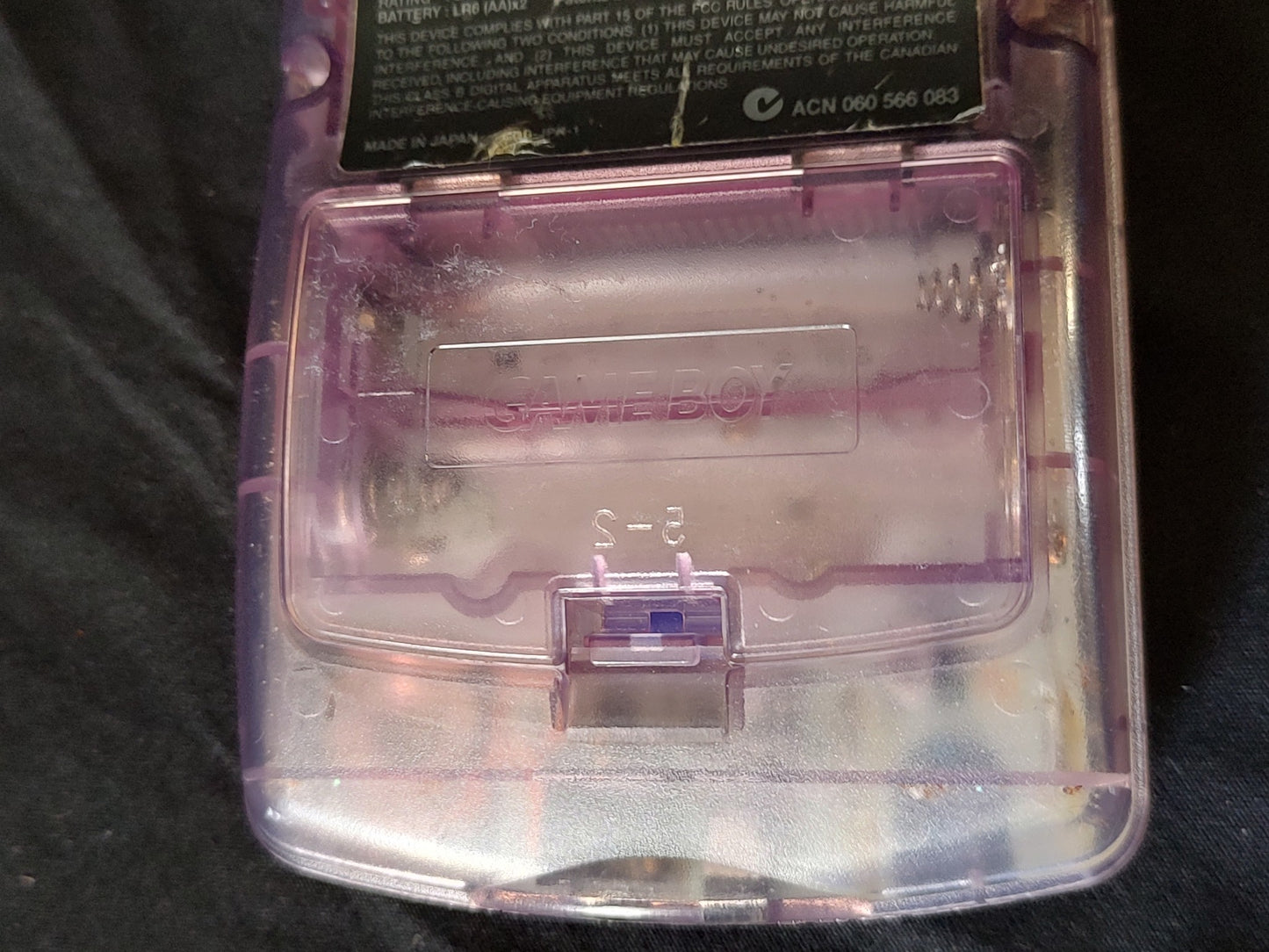 Used, Nintendo Gameboy Color Clear Purple console CGB-001, working-g1111-