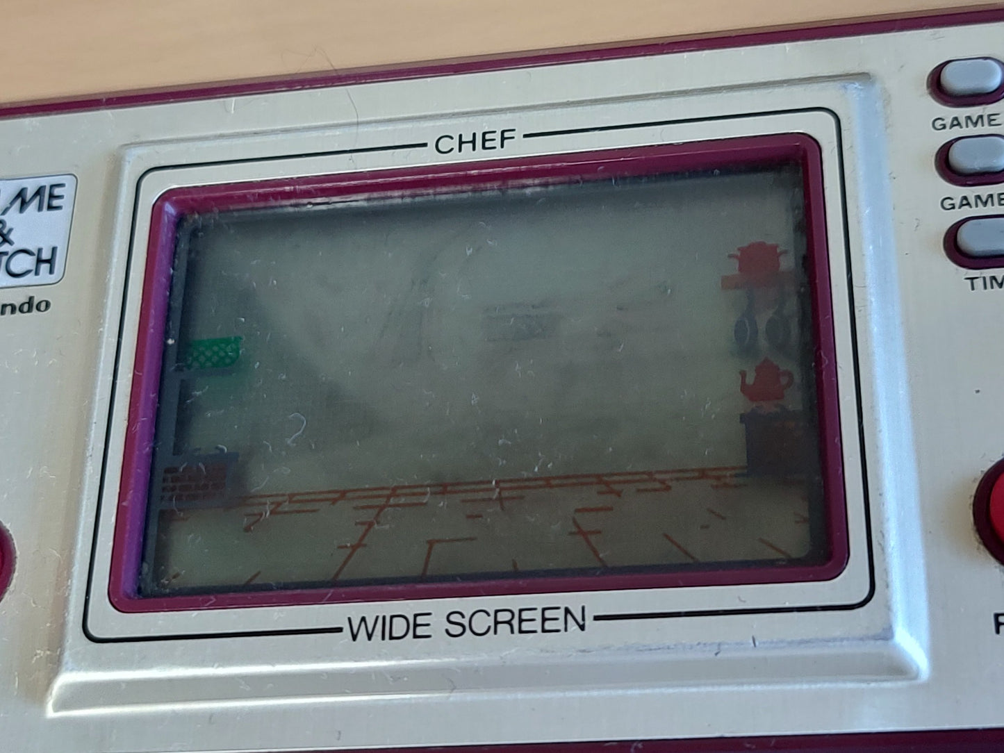 Defective, For parts Nintendo Game & Watch CHEF FP-24 Handheld game Japan-g1112-