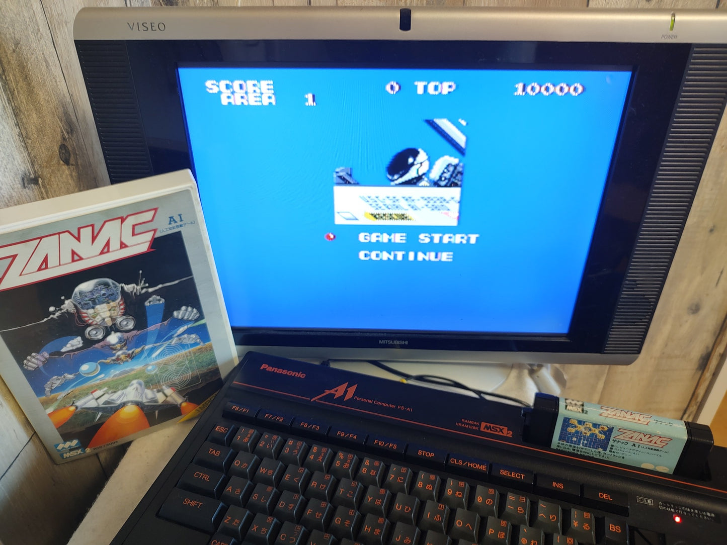 ZANAC A.I. MSX MSX2 Game cartridge w/Manual and Box set, Working-g1112-