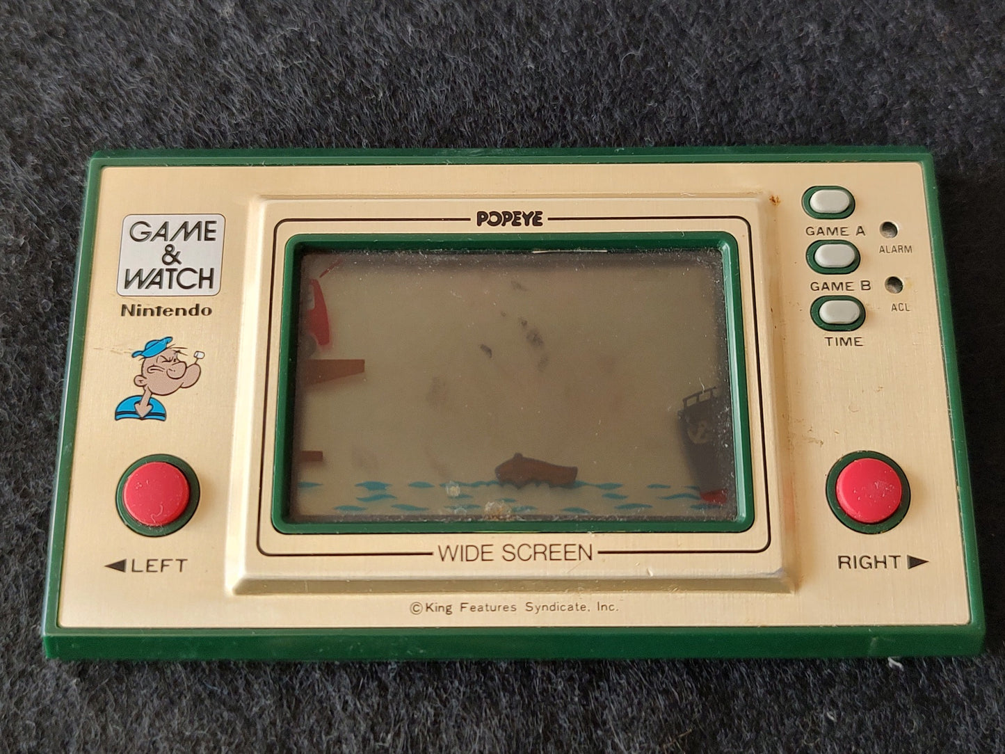 Vintage Nintendo Game & Watch POPEYE Handheld game w/Manual set, Working -g1114-