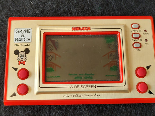 Vintage Nintendo Game & Watch Mickey Mouse. Handheld game, Working -g1114-