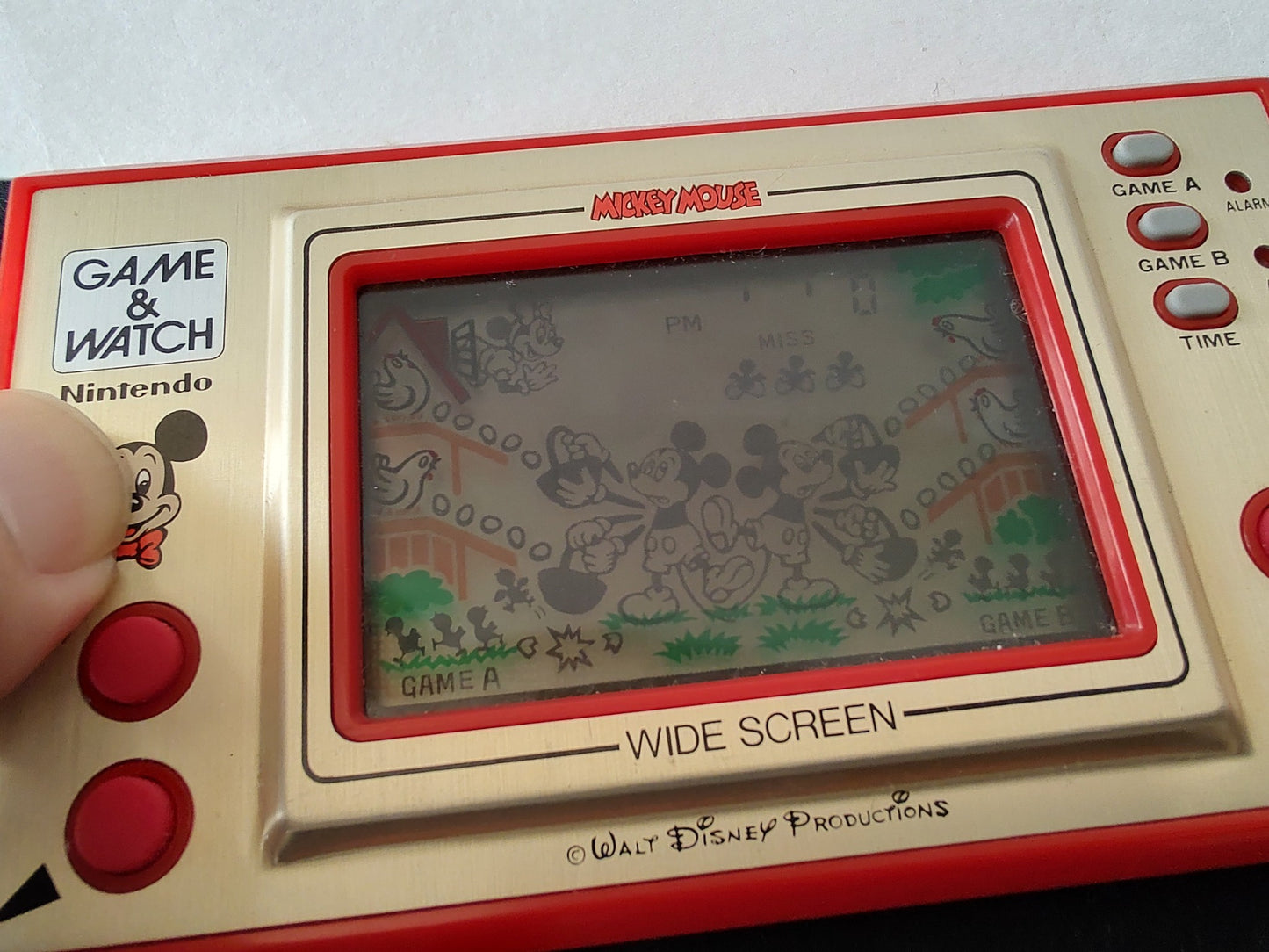 Vintage Nintendo Game & Watch Mickey Mouse. Handheld game, Working -g1114-