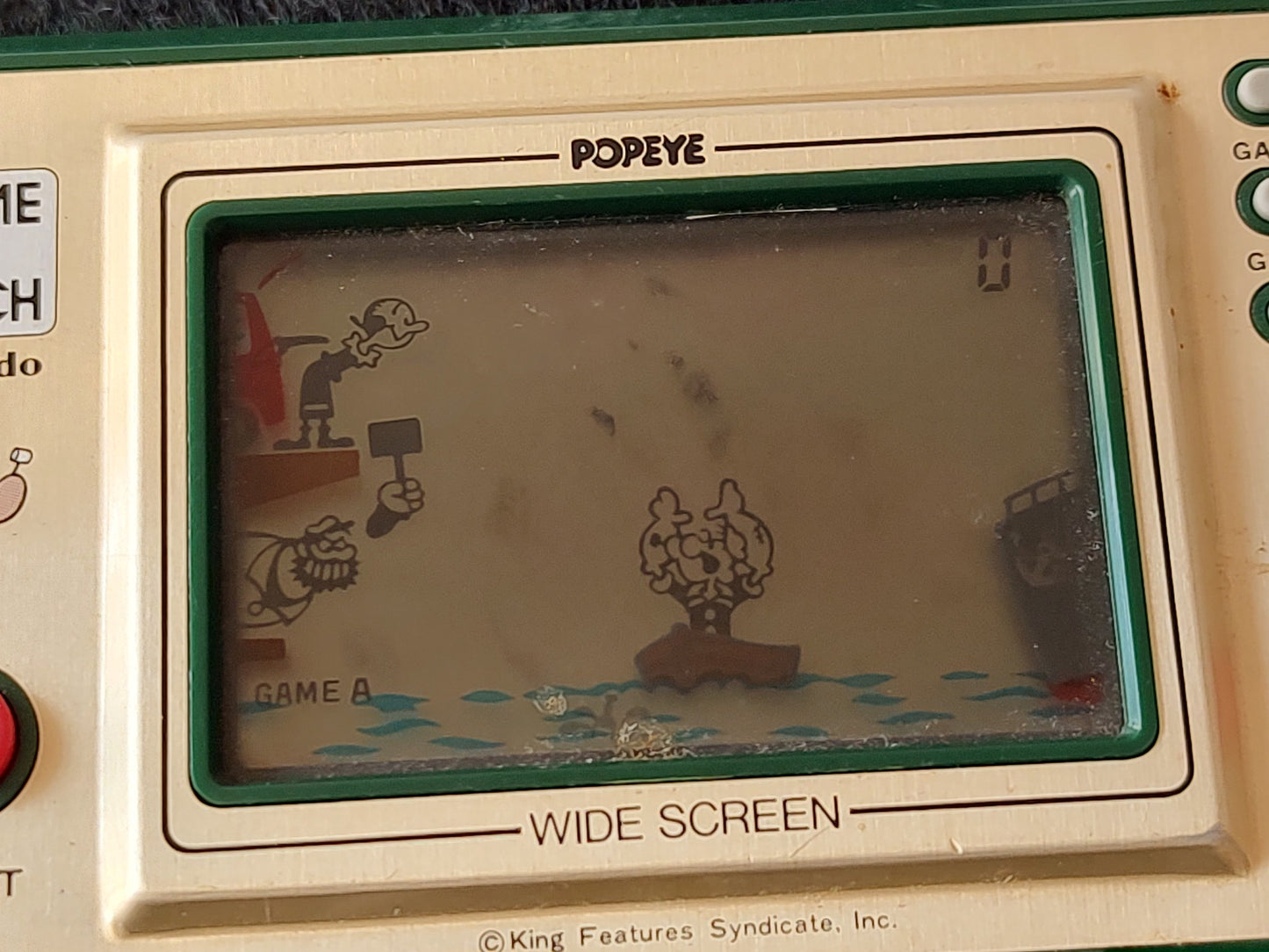 Vintage Nintendo Game & Watch POPEYE Handheld game w/Manual set, Working -g1114-