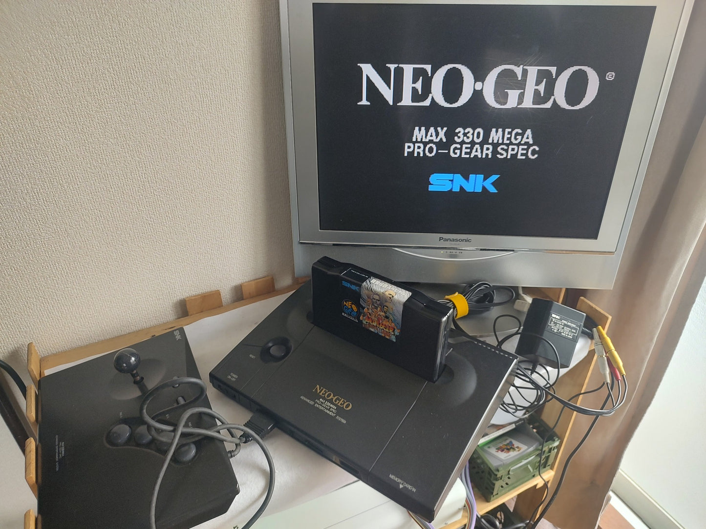 SNK NEOGEO AES ROM cartridge system Console NEO-0, w/PSU, Pad, Box set-g1115-