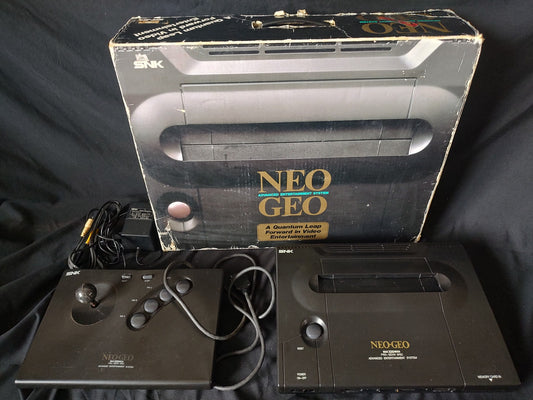 SNK NEOGEO AES ROM cartridge system Console NEO-0, w/PSU, Pad, Box set-g1115-