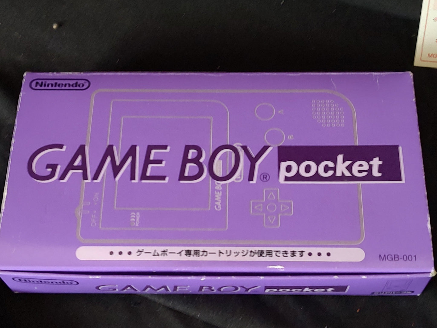 Gameboy Pocket Purple MGB-001 Console W/Manual, Box set, Working, Japan-g1122-