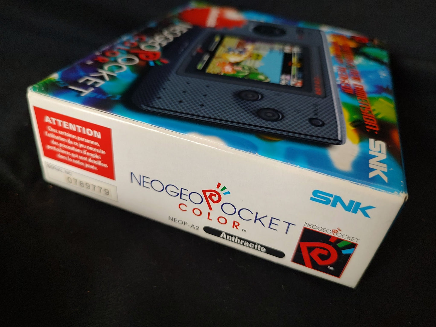 SNK NEOGEO POCKET Color Anthracite Carbon Black Console Boxed NEO GEO set-g1122-