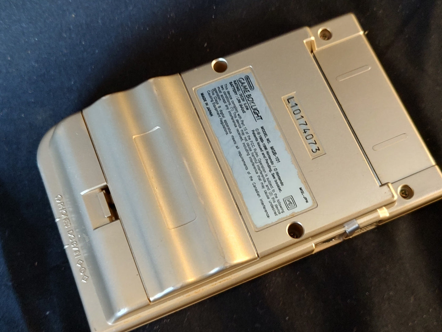 Used, Nintendo Gameboy Light Gold color console MGB-101/ Working-g1125-