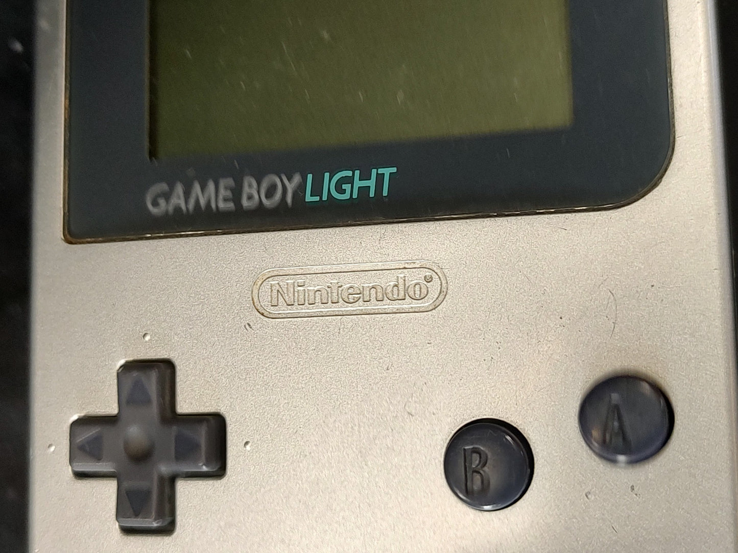 Nintendo Gameboy Light silver color console HGB-101 and Game set, working-g1128-