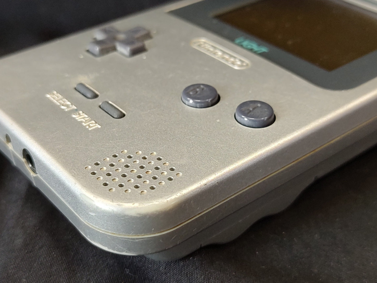 Nintendo Gameboy Light silver color console HGB-101 and Game set, working-g1128-