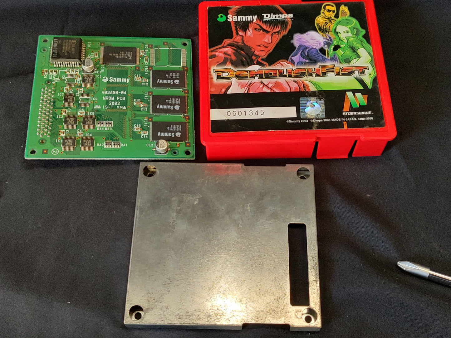 DEMOLISH FIST SUMMY Atomiswave game cartridge only, working-g1204-