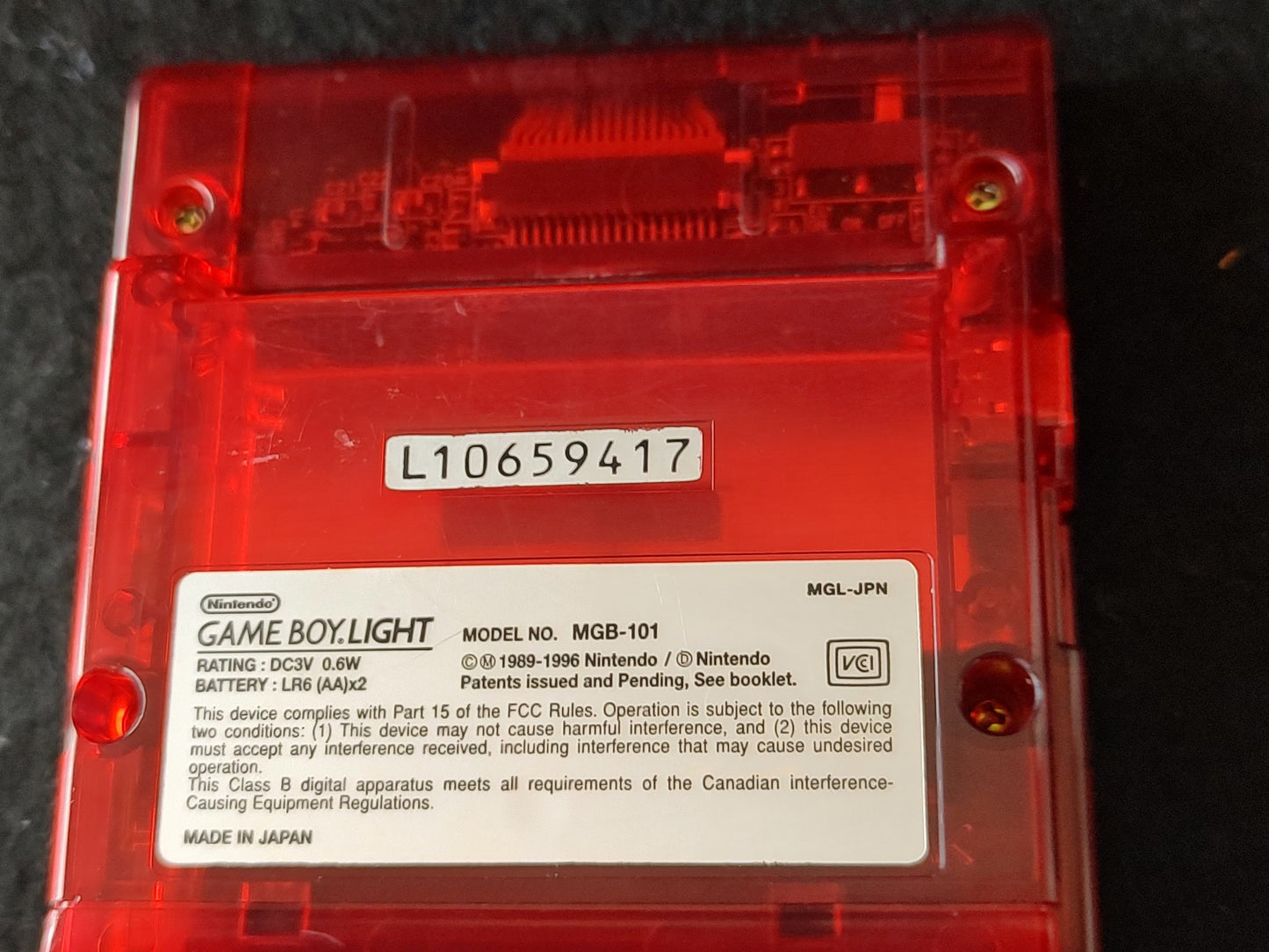 Nintendo Gameboy Light Limited ASTRO BOY Red Edition console, working-g1210-2