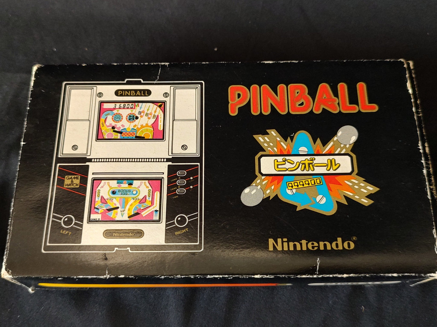 Vintage Nintendo Game & Watch Pinball handheld system w/Manual, Box set-g1213-