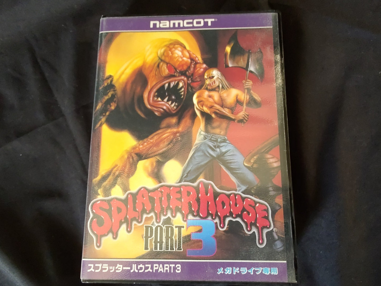 SPLATTERHOUSE Part 3 SEGA MEGA DRIVE Genesis W/Manual, Box, working-g1218-