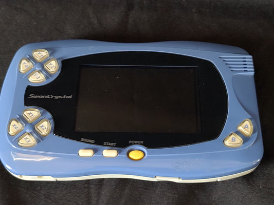 Defective, Wonder Swan Crystal Clear Blue BANDAI WSC Handheld Console-g1220-