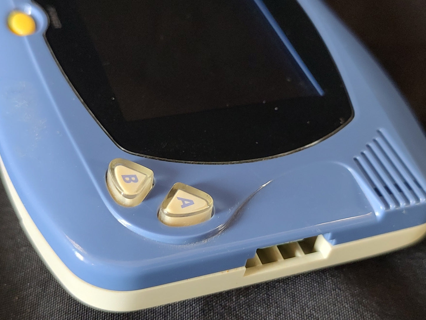 Defective, Wonder Swan Crystal Clear Blue BANDAI WSC Handheld Console-g1220-