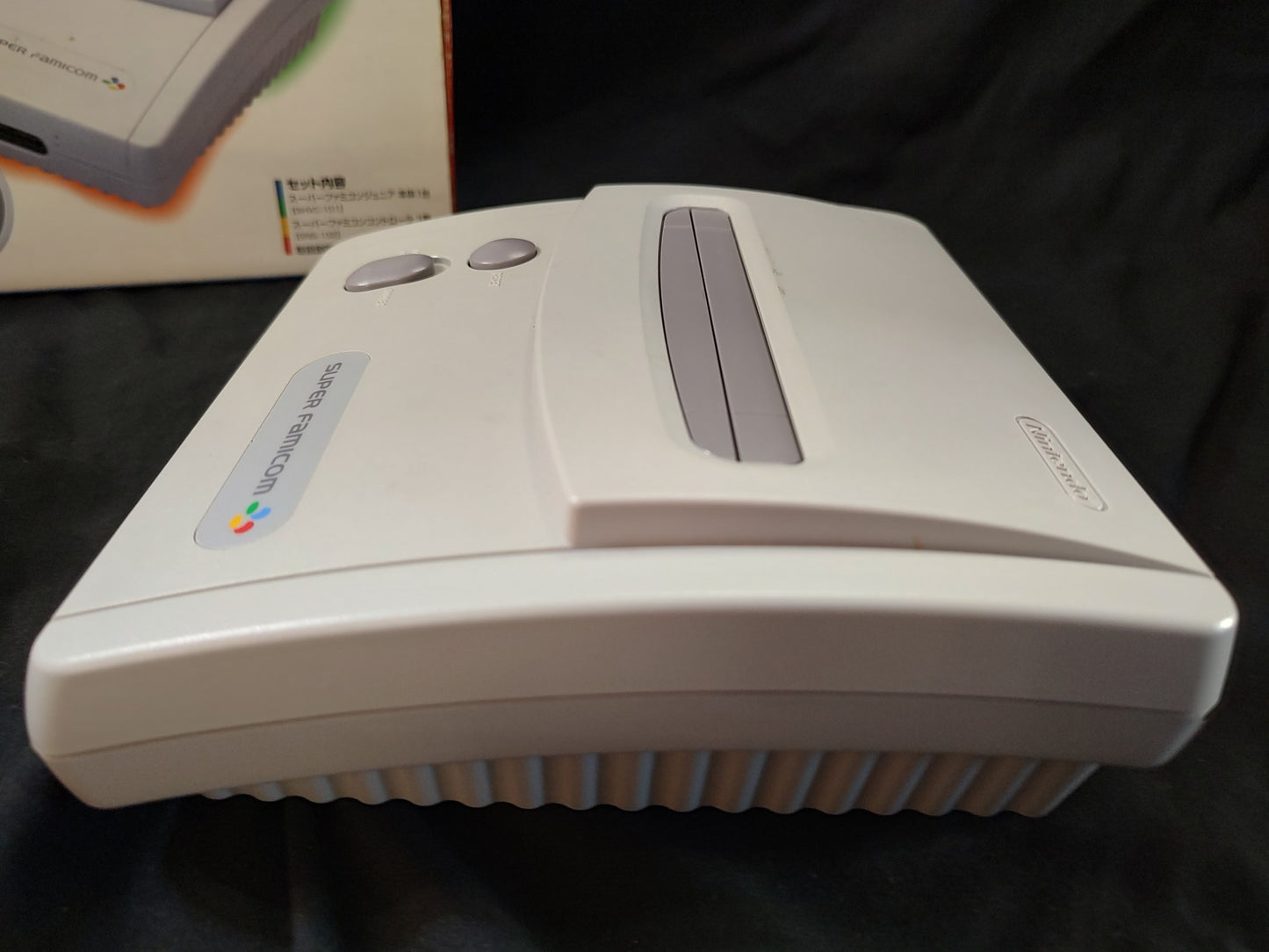 Nintendo Super Famicom Jr. (SNES) Console w/Pad, AV cable, PSU, and Game-g1223-