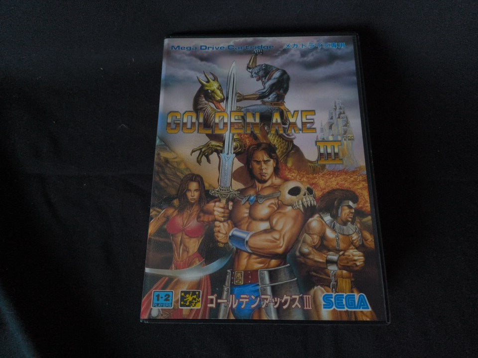 GOLDEN AXE 3 SEGA MEGA DRIVE (Genesis ) Shooter game Cartridge w/Box set-h0110-