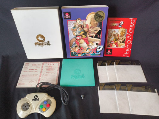 Fatal Fury 2 SHARP X68000 Game disks w/Manual, Pad, Box, Working-h0110-