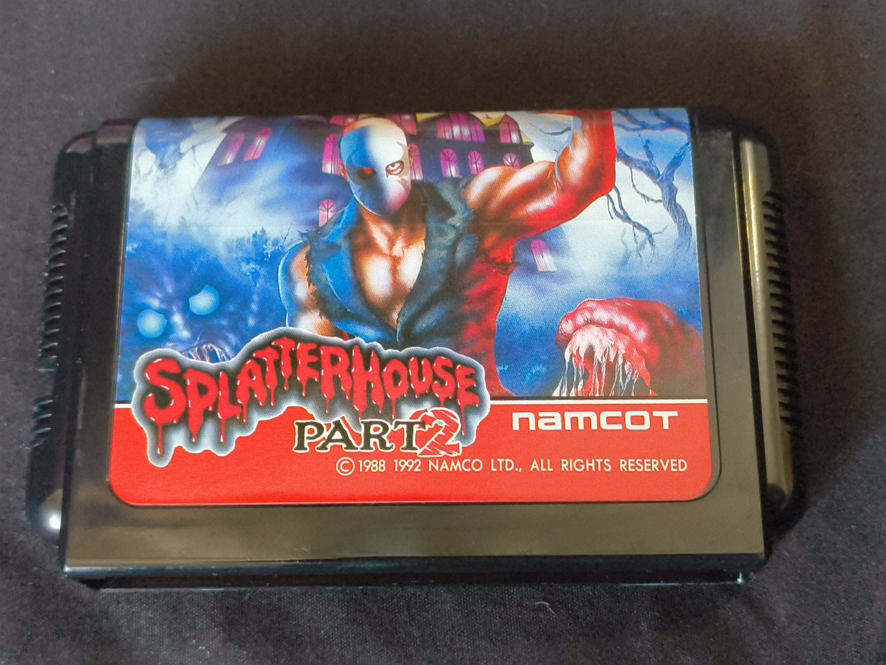 Splatterhouse Part 2 MEGA DRIVE Cartridge, Manual, Boxed set, working-h0111- - Hakushin Retro Game shop