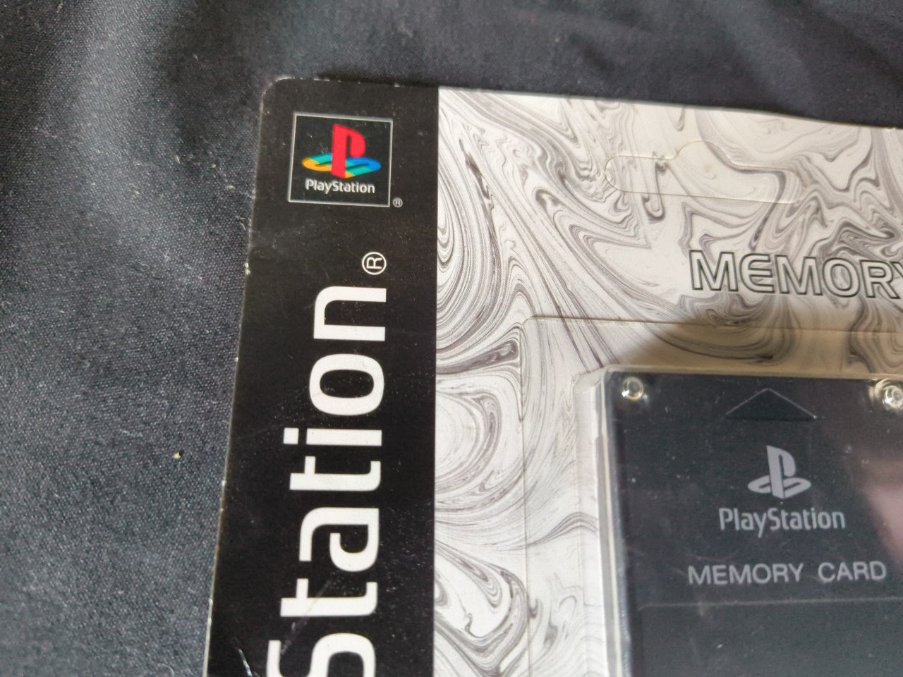 PlayStation 1 PS1 Official Memory Card Black scph-1020 With Original Box -h0114-