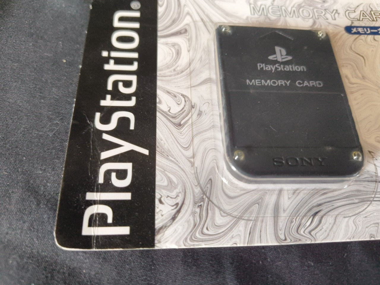 PlayStation 1 PS1 Official Memory Card Black scph-1020 With Original Box -h0114-