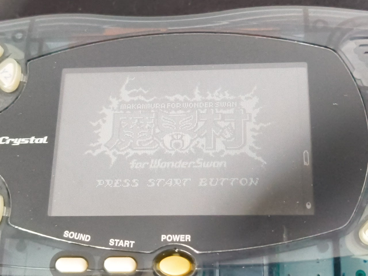 Bandai Wonder Swan Crystal Clear Black BANDAI Console,Boexed and Game set-h0117-