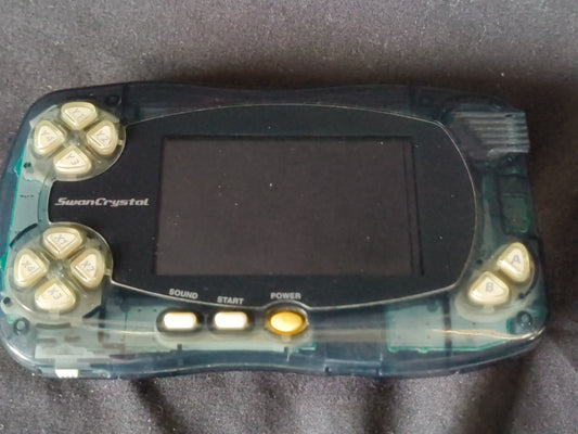 JUNK, Broken Wonder Swan Crystal Clear Black BANDAI WSC Handheld Console-h0117-1