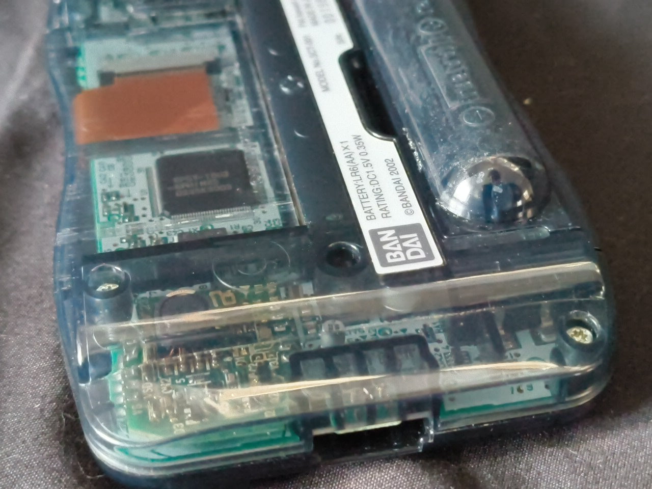 JUNK, Broken Wonder Swan Crystal Clear Black BANDAI WSC Handheld Console-h0117-1