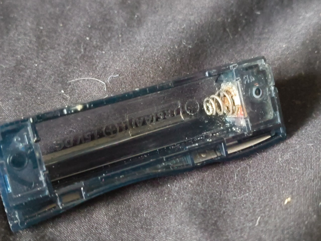 JUNK, Broken Wonder Swan Crystal Clear Black BANDAI WSC Handheld Console-h0117-1