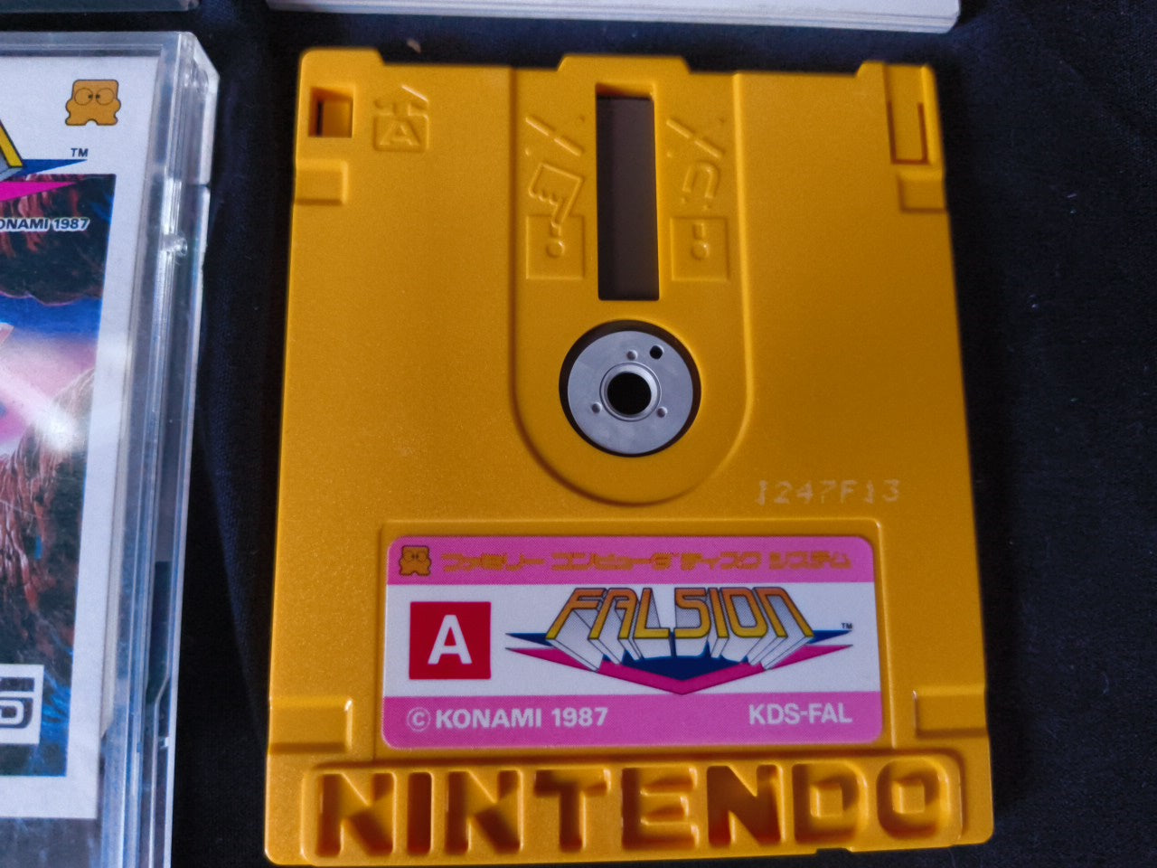 Falsion FAMICOM (NES) Disk System, Game disk and box set, tested-h0117-