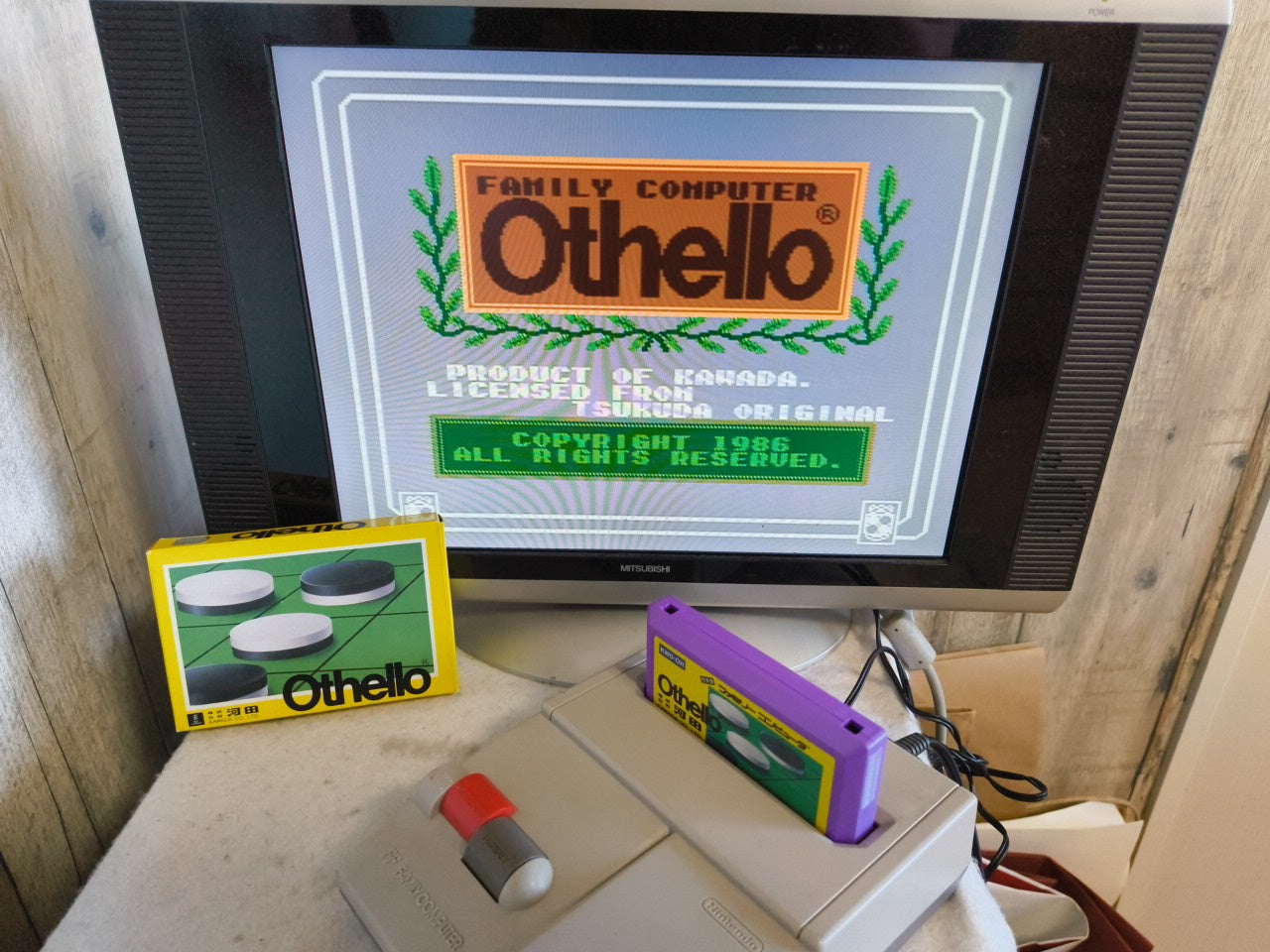 Othello Nintendo Famicom FC Cartridge w/Manual, Box Japan-h0118-
