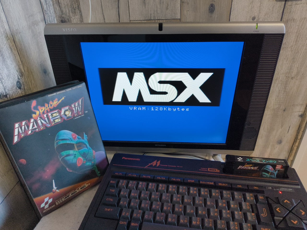SPACE MANBOW MSX MSX2 Game Cartridge, Manual, Box set, Working-h0118-