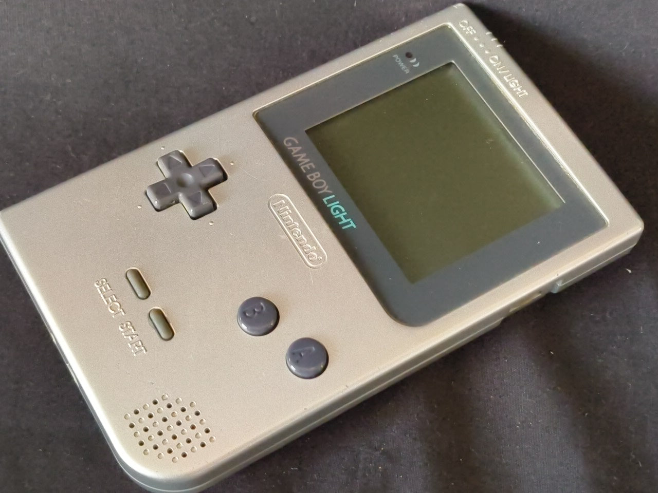 Nintendo Gameboy Light silver color console HGB-101 and Game set, working-h0122-