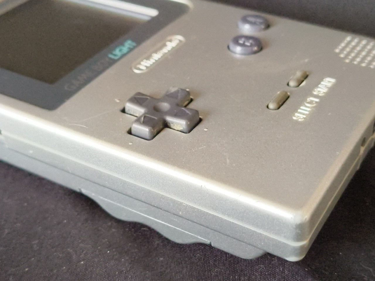 Nintendo Gameboy Light silver color console HGB-101 and Game set, working-h0122-