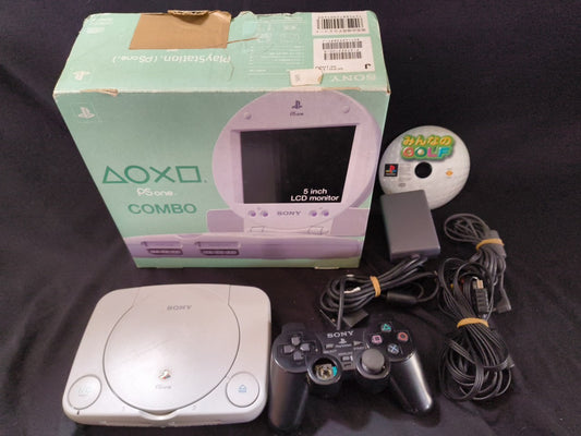 Sony PlayStation PS one Console, Cable, PSU and Controller set NTSC-J-gh0122-