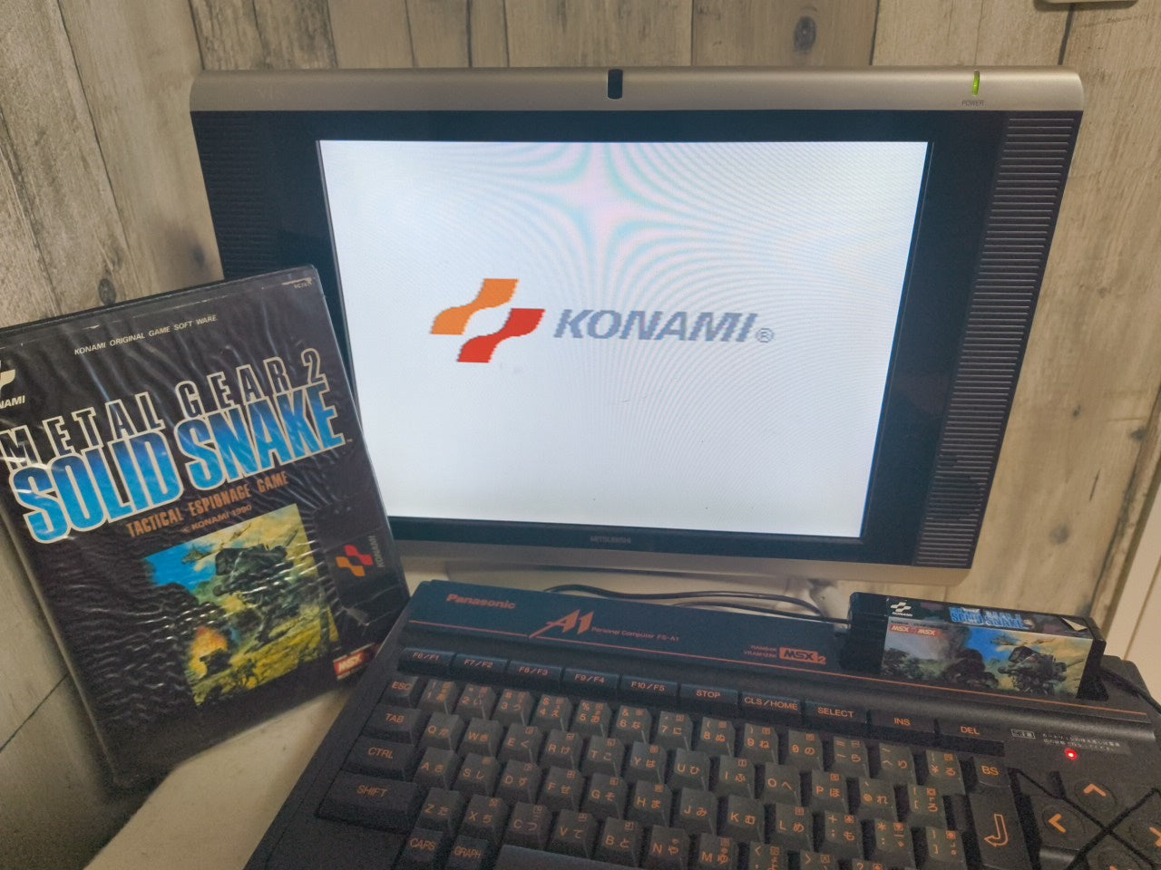 METAL GEAR 2 SOLID SNAKE MSX MSX2 Game cartridge, w/Manual, Box, Working -h0130-