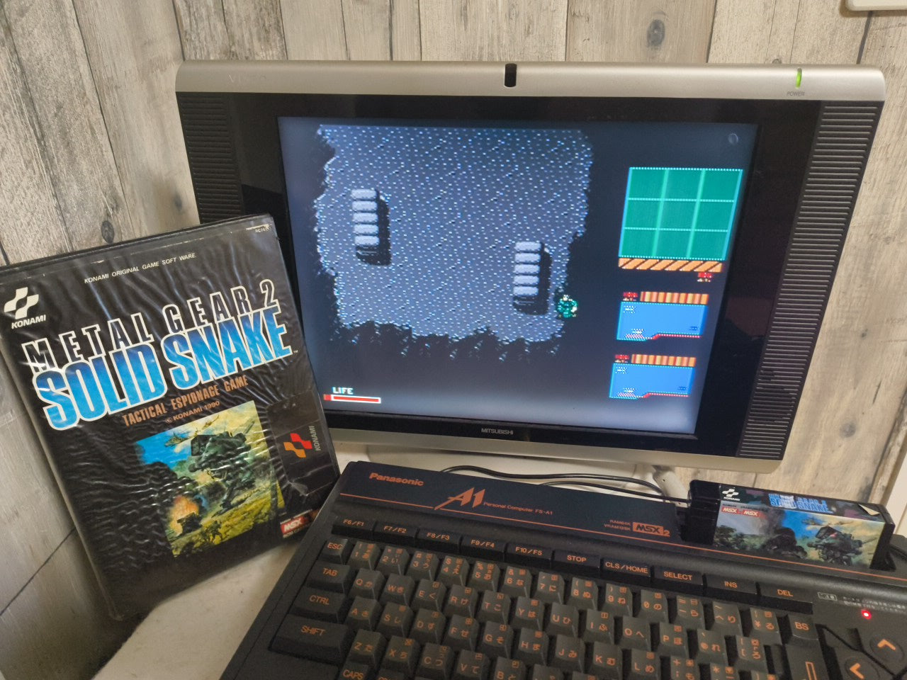 METAL GEAR 2 SOLID SNAKE MSX MSX2 Game cartridge, w/Manual, Box, Working -h0130-