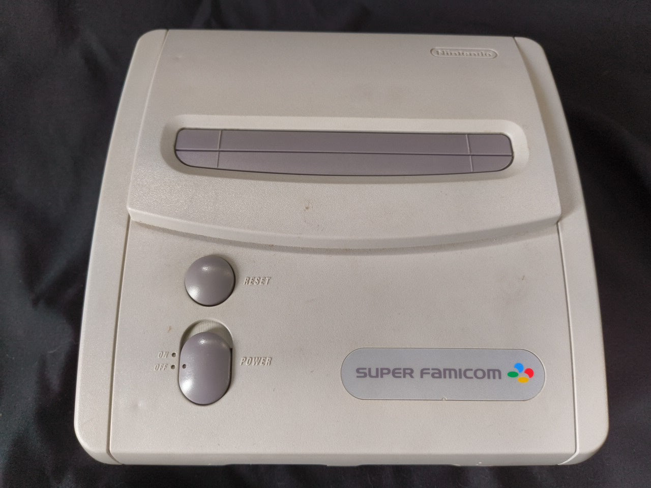 Nintendo Super Famicom Jr. (SNES) Console w/AV cable, Game, Box, Working-h0205-1