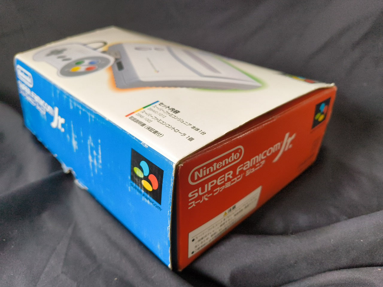 Nintendo Super Famicom Jr. (SNES) Console, w/Pads, Manual, Box, Game set-h0206-2