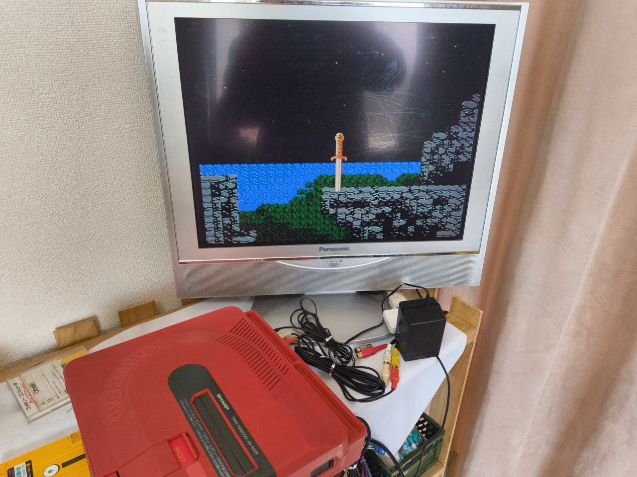 ZELDA 2 ADVENTURE OF LINK FAMICOM (NES) Disk System game and box, Working-h0212-