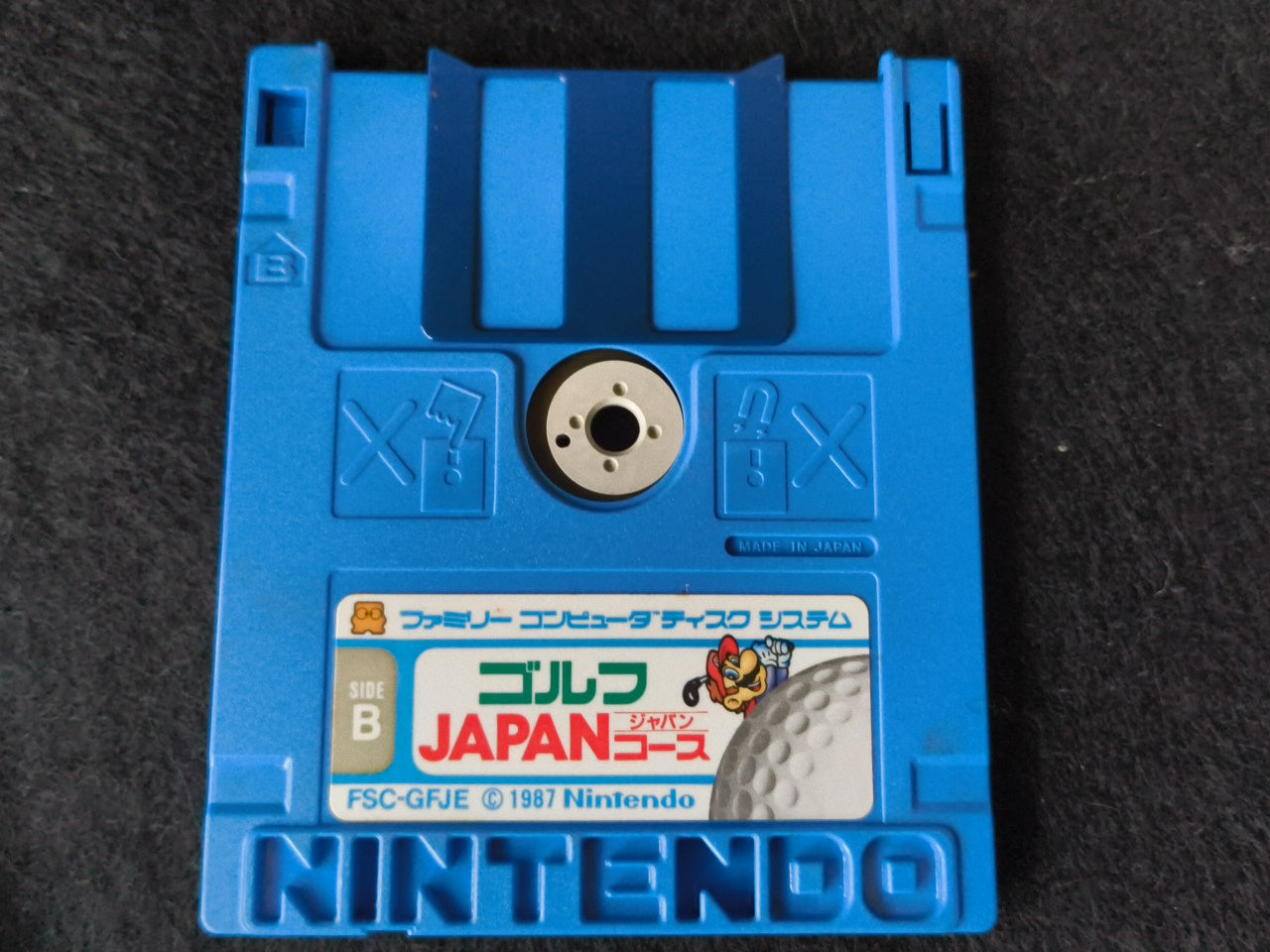 Mario Golf Japan Coruse (NES) Disk System, Game disk and box set, working-h0212-