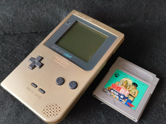 Used, Nintendo Gameboy Light Gold color console MGB-101w/Game, Working-gh0212-